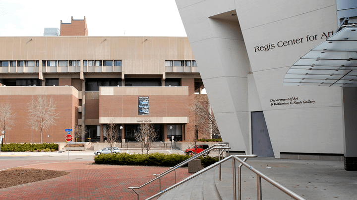 Entrance of the Regis Center for Arts